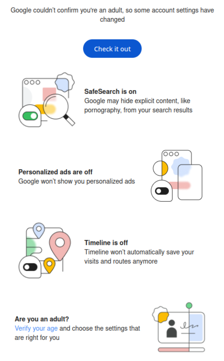 From an email notification sent by YouTube. No pr0n or personalized ads for you!